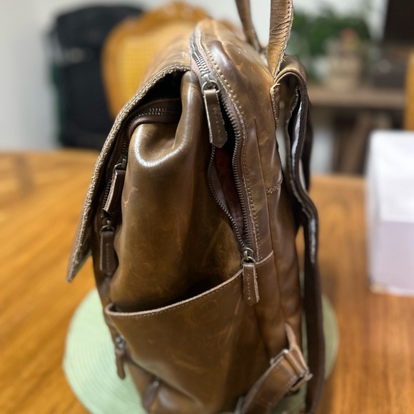 Brown Leather Backpack - Picture 6 of 16